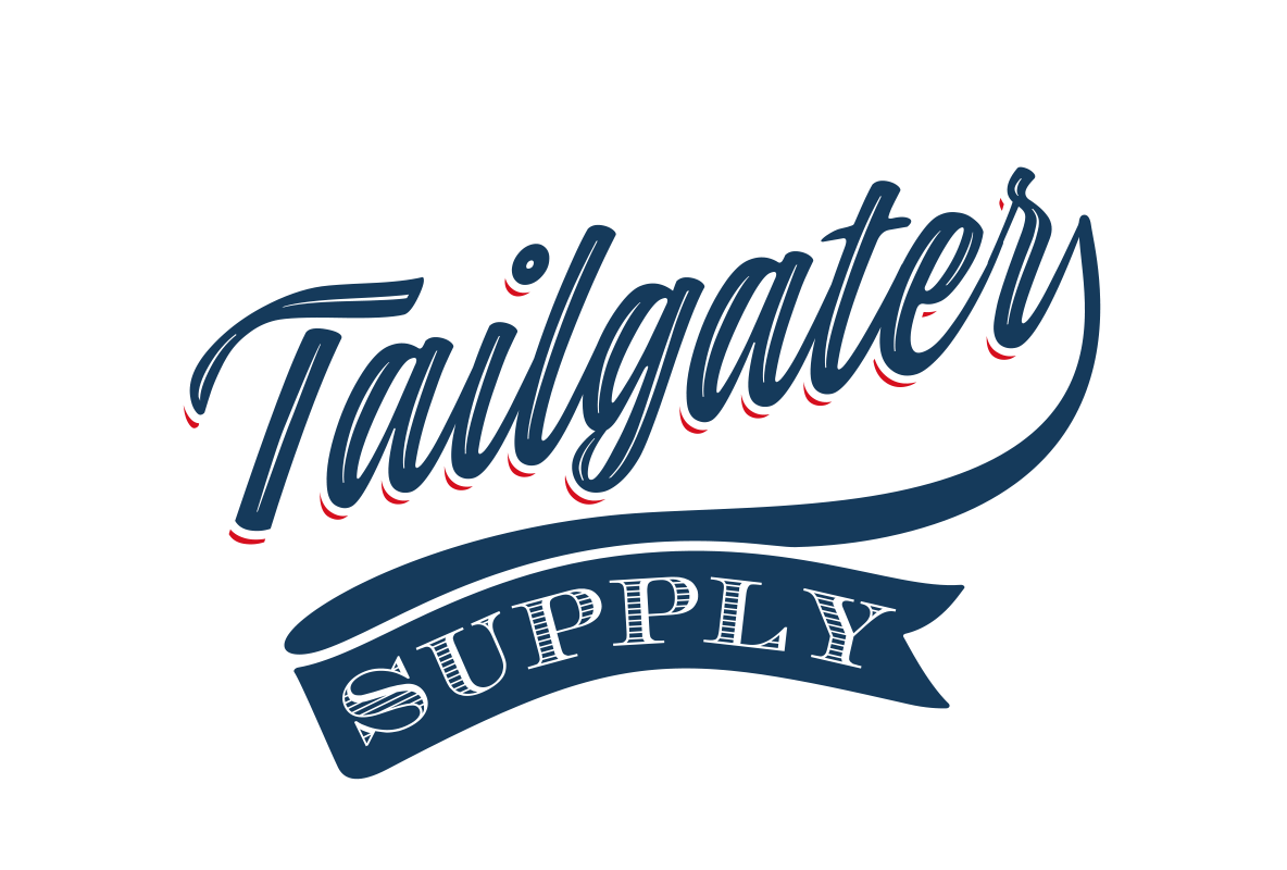 Logo of Tailgater Supply featuring stylized tailgate party elements, symbolizing premium tailgating gear and accessories.